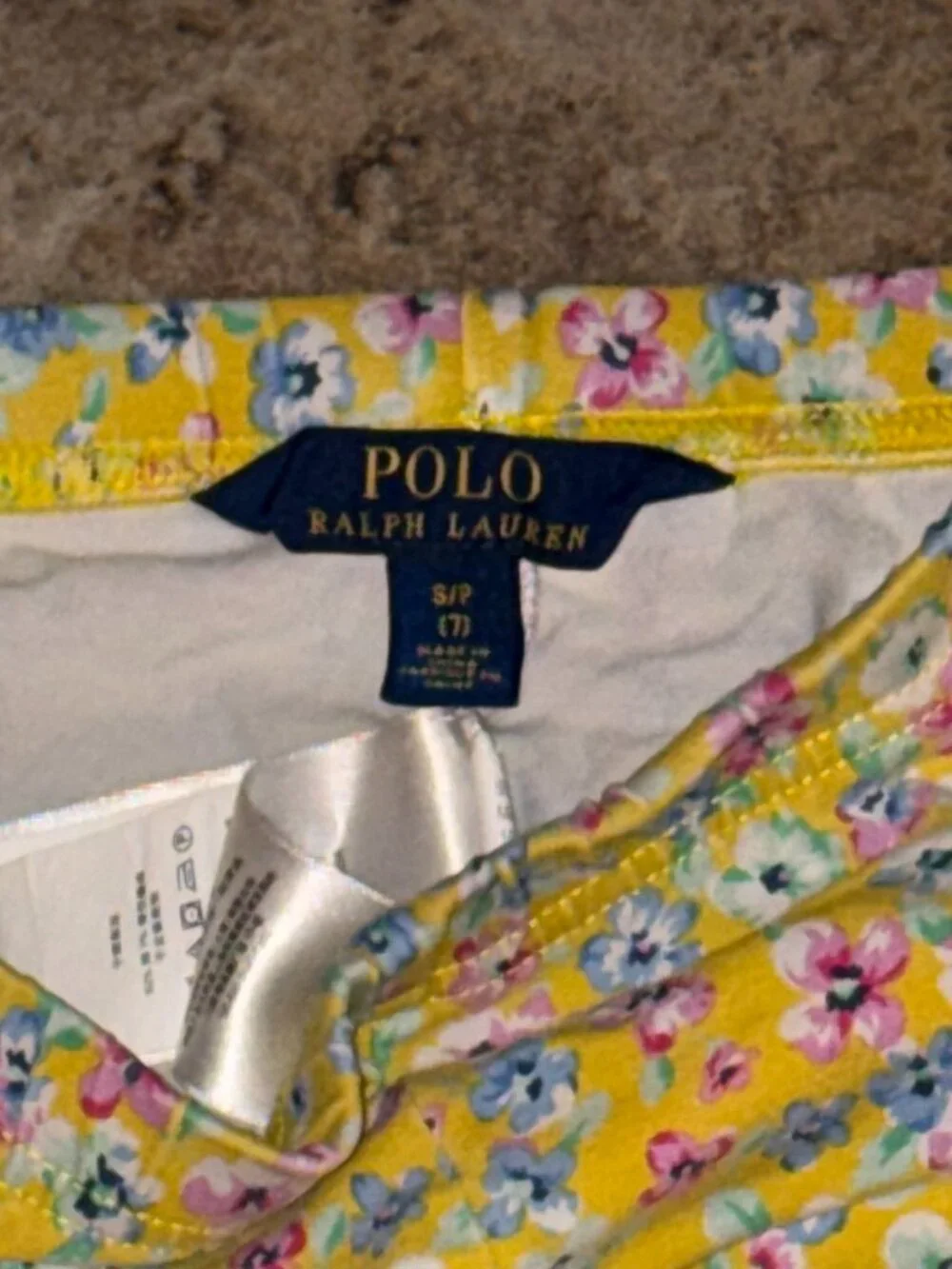 Polo Ralph Lauren Girls Yellow Floral Leggings